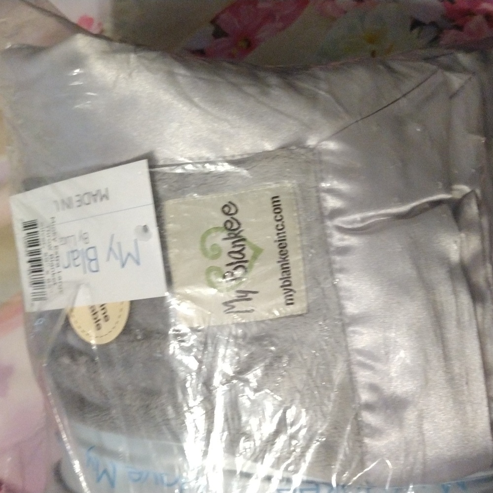 My Blankee extra large throw blanket, silver 59"×85" new with tags $125 OBO